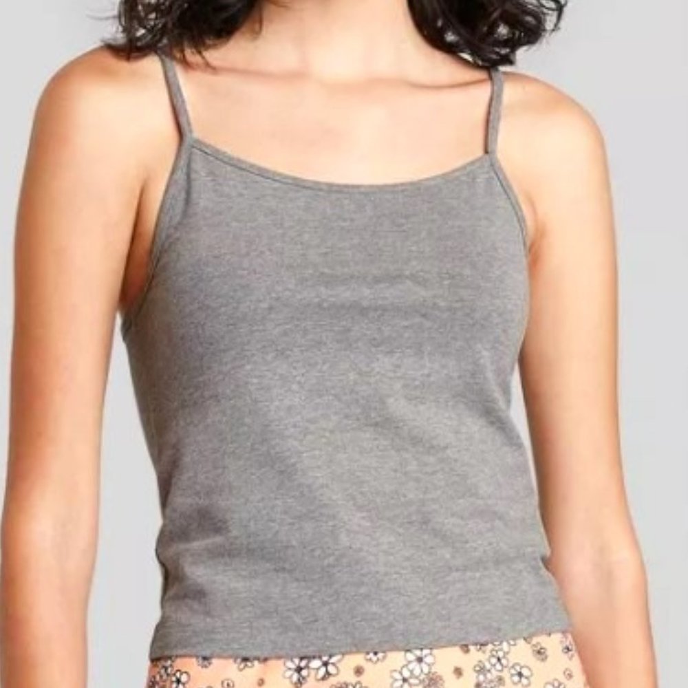 NWT Women's Wild Fable Grey Slim Fit Short Tank